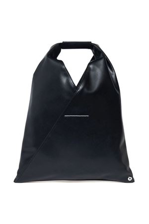 borsa in poliuretano nero MAISON MARGIELA KIDS | M60607P4313T5013